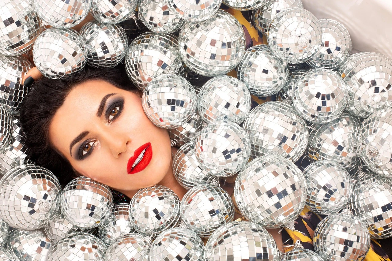Disco Ball Earrings and Bracelet