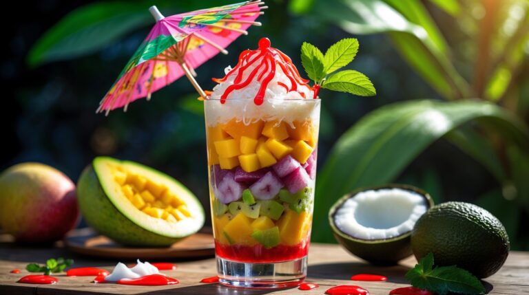 Nikmati Es Campur Tropis yang Segar & Penuh Buah Pelangi