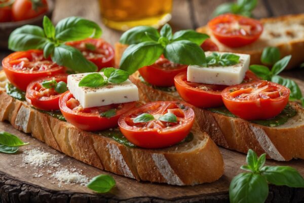 Bruschetta Tomat Ceri Panggang + Keju Feta Lumer: Resep Mudah